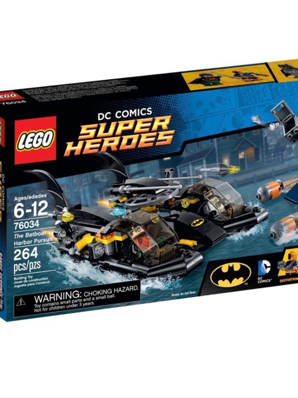 LEGO Super Heroes 76034 The Batboat Harbor Pursuit Building Kit